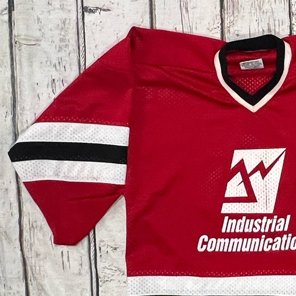 Vintage Industrial Standard Red Club Sports Hockey Jersey - Picture 4 of 7